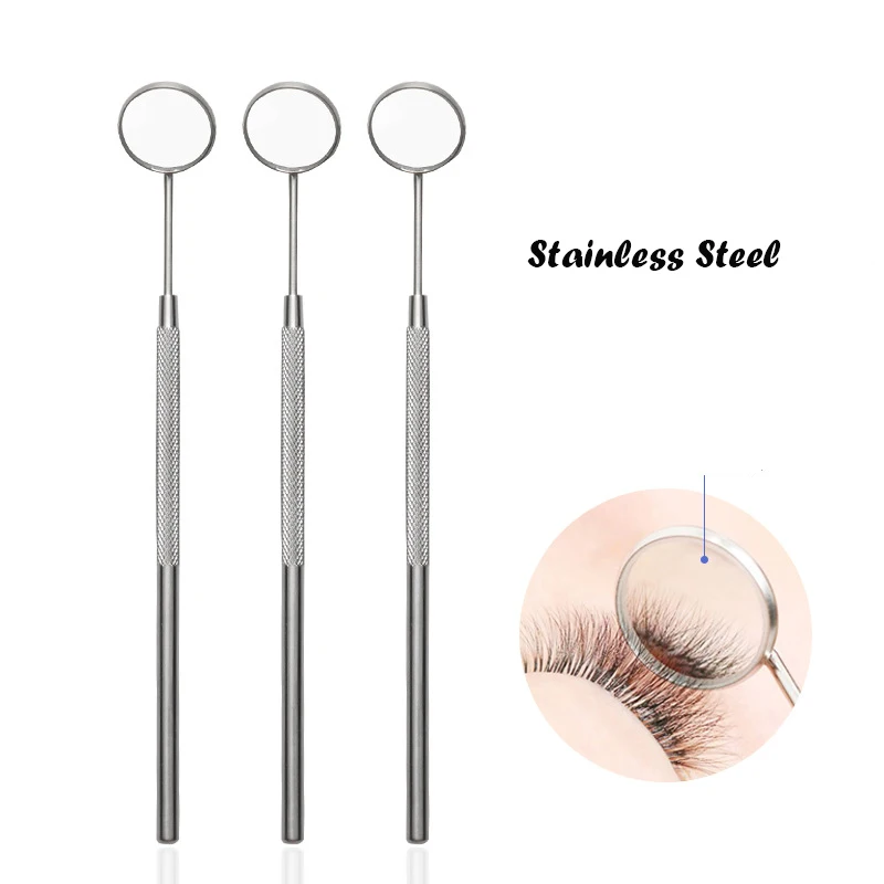 

Stainless Steel Magnifying Checking Eyelash Grafting Mirror For Lash Extension Dentists Tool