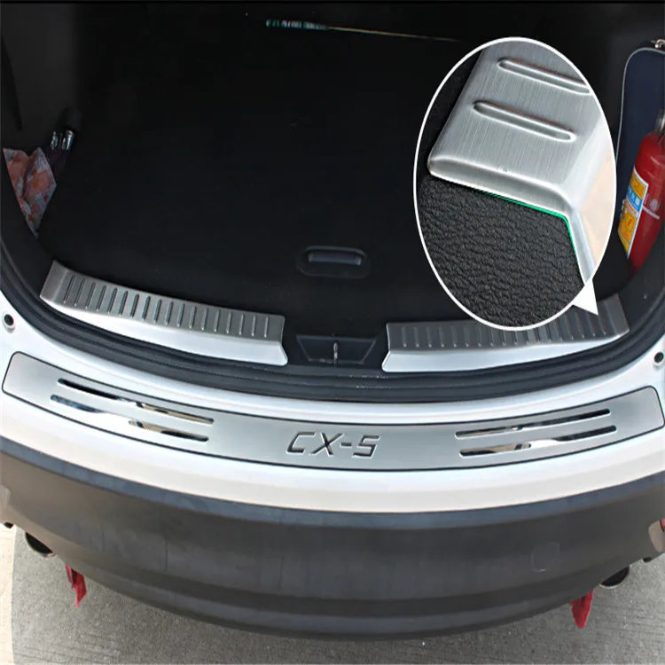 For Mazda CX-5 2013-2015 Tail Door Sill Protector Rear Bumper Trunk Cover External Interior Stainless Steel Car Accessory | Автомобили и