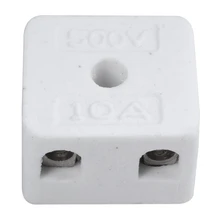 ABSF 5 Pcs 2 Way 5 Hole 2W5H Ceramic Terminal Block Wire Connector 5A