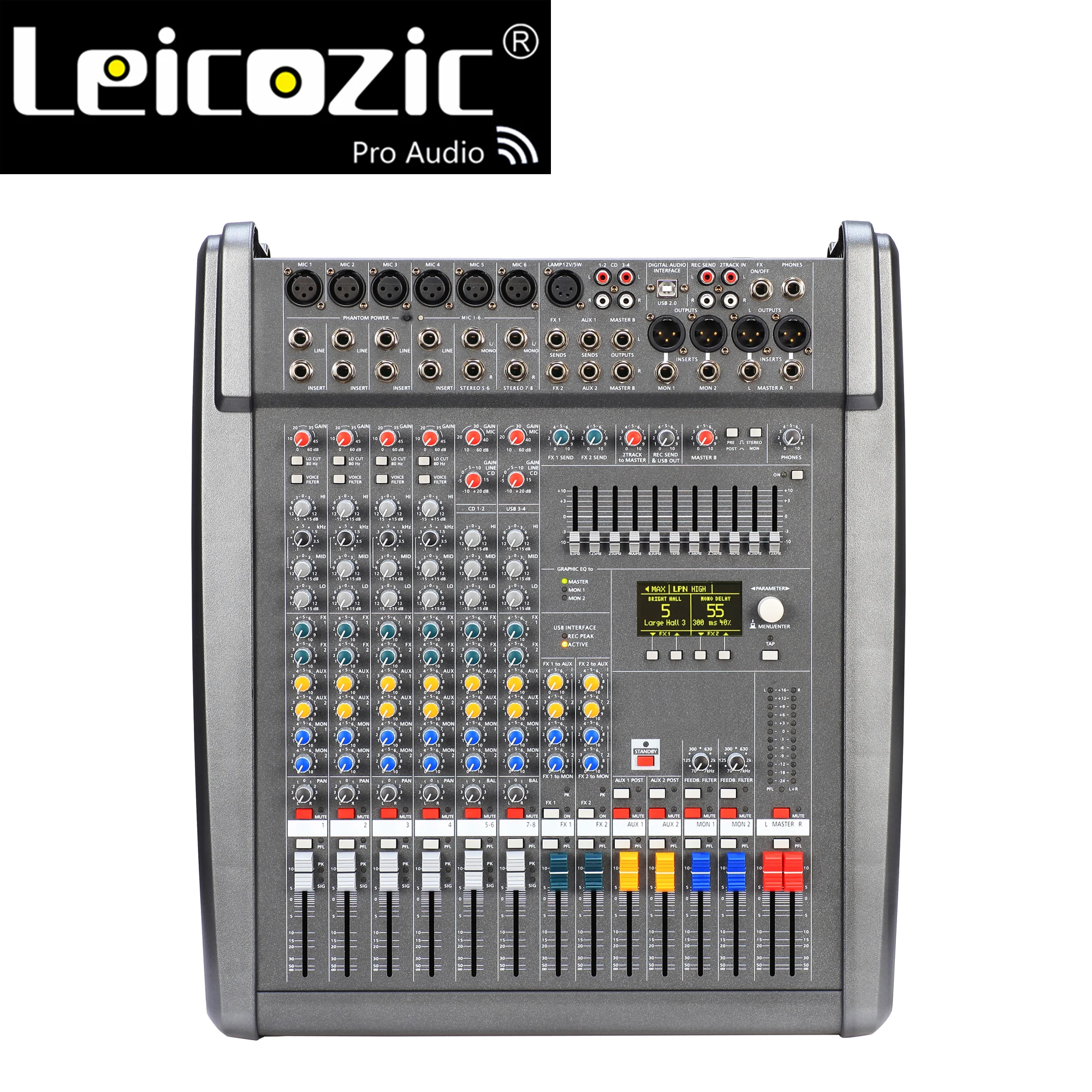 Leicozic CMS600 3 микшерный пульт аудио профессиональный микшер 8 канальный смеситель