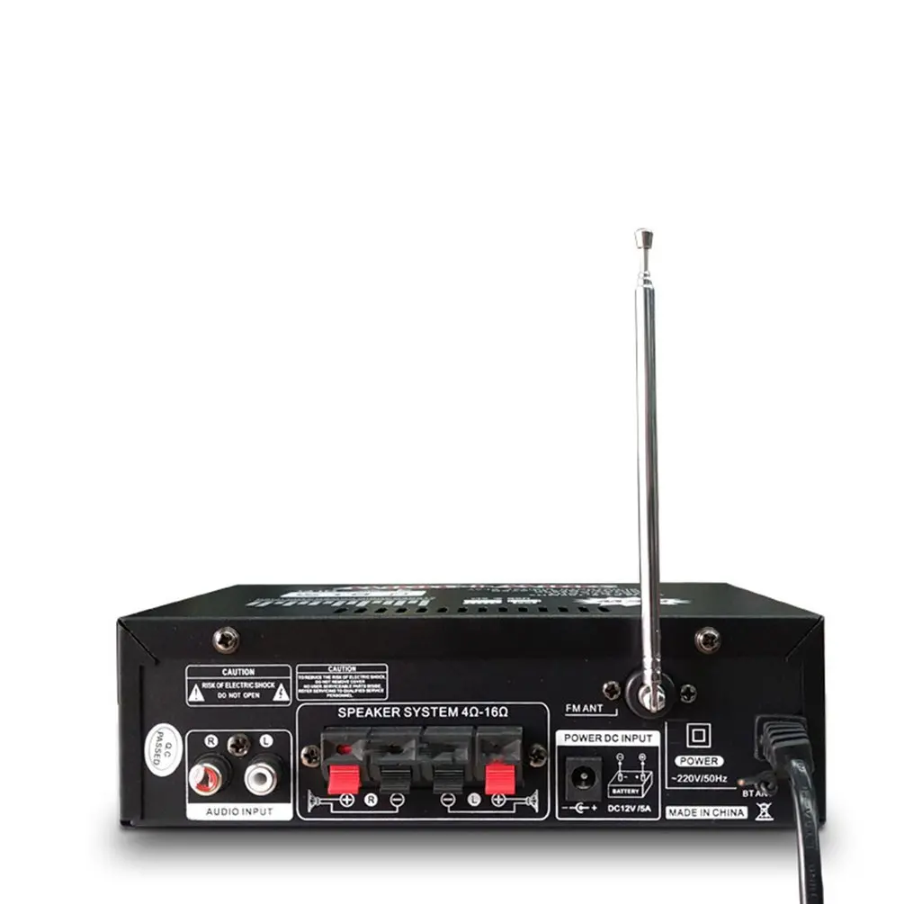 600 Вт 220 В/12 В Hifi стерео Fm 2Ch усилитель автомобильный домашний Usb Sd Mp3 Мини Usb карта Ac и Dc небольшой усилитель мощности