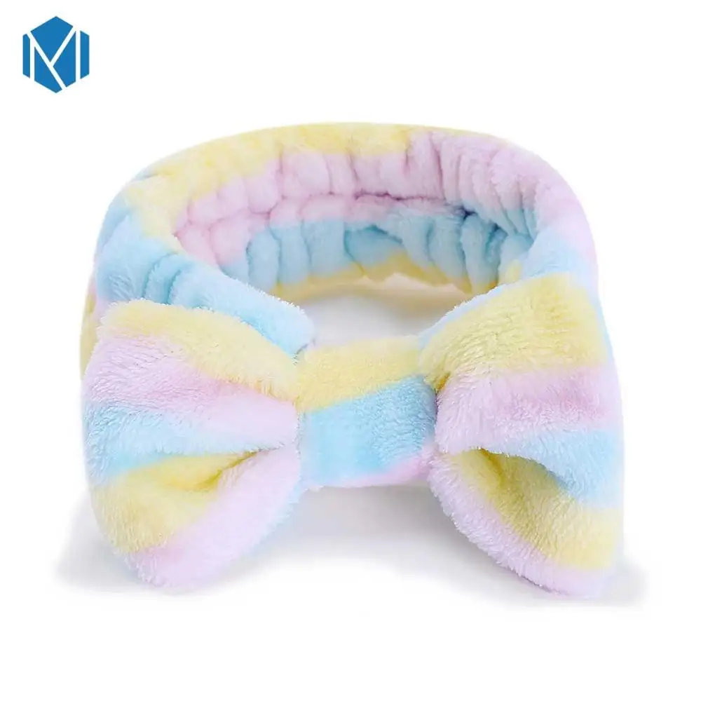 M MISM Fashion Letter OMG Женская повязка на голову из хлопка аксессуары для волос, бантики-узел эластичные женские обручи мыть лицо маска Тюрбан