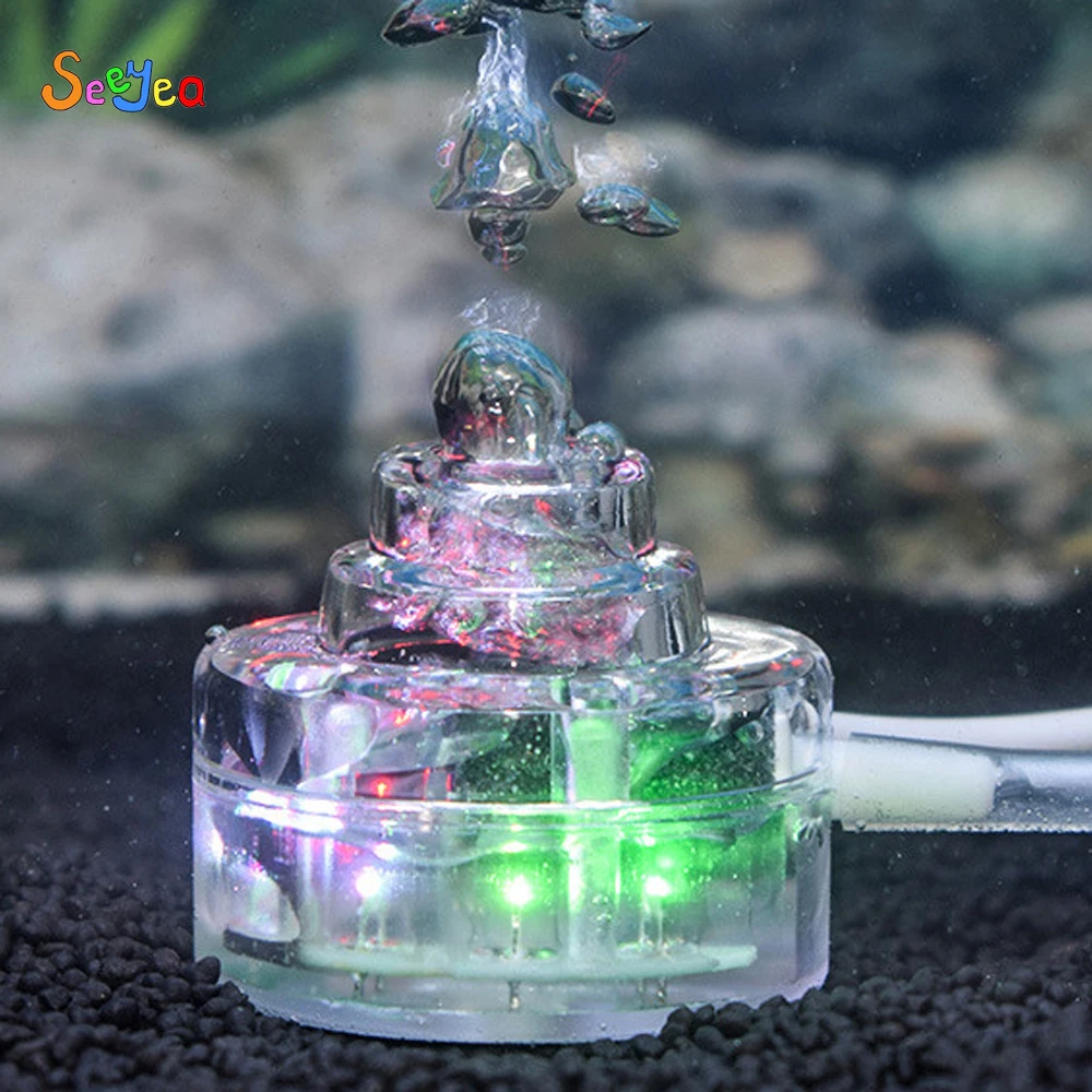 

Aquarium Air Bubble Light Submersible LED Lights Colorful Changing Light Underwater Air Bubble Lamp Making Oxygen For Fish Tank