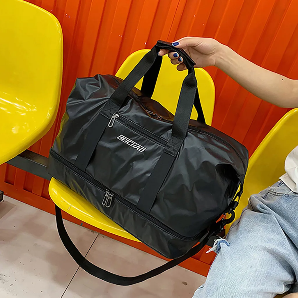 Вместительные водонепроницаемые дорожные сумки для женщин, одноцветная сумка на плечо с пряжкой, сумка-мессенджер из ткани Оксфорд, дизайнерские сумки# G1