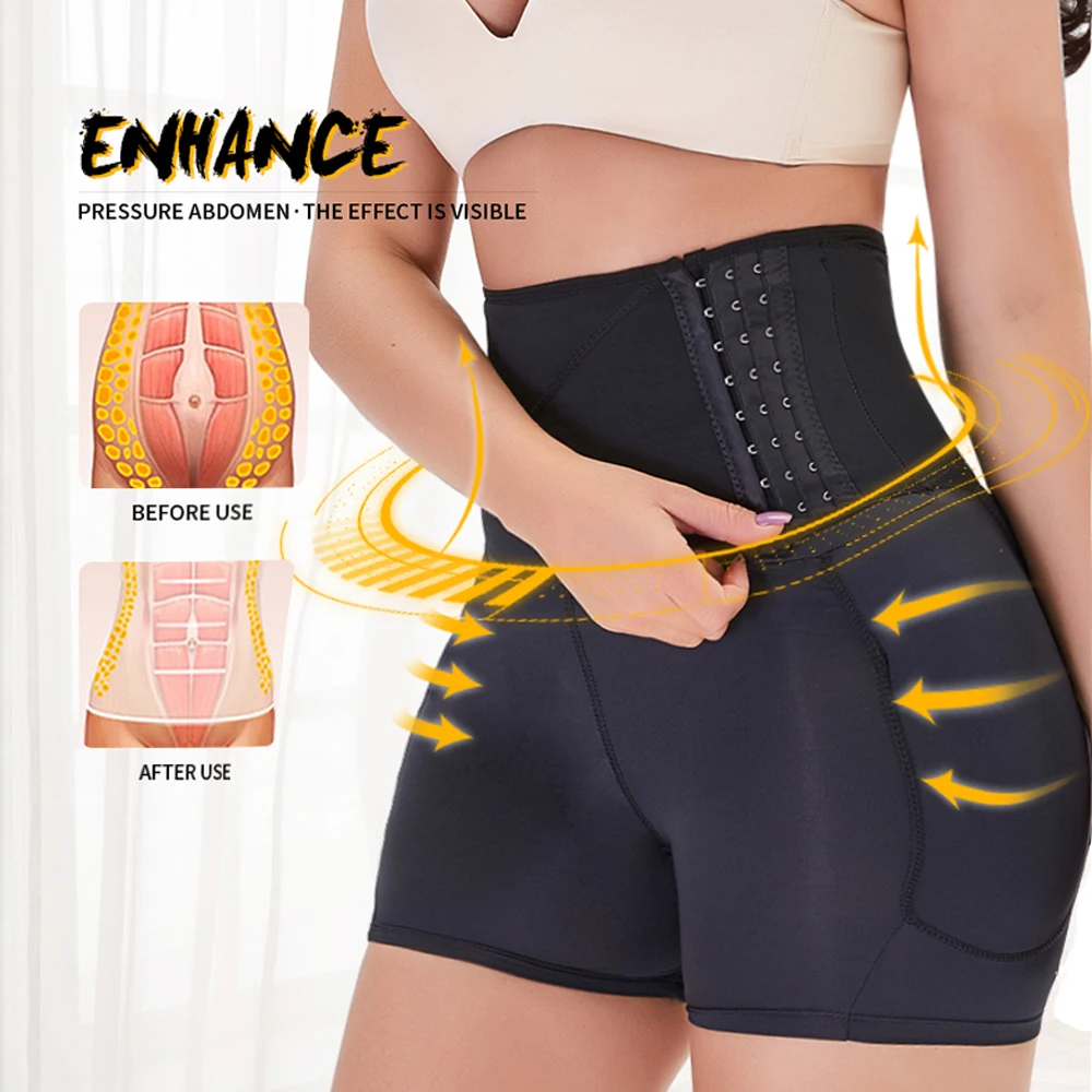 Velssut Butt Lifter Underwear Women with Pads High Waist Body Shapers Push Up Tummy Shaper for Women Hip Enhancer Shapewear
