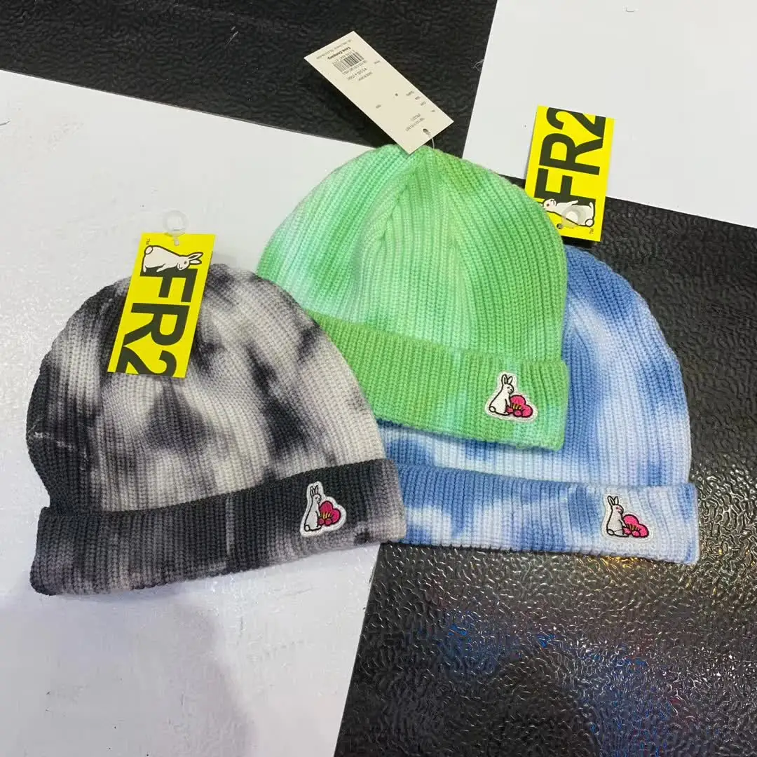 Мужские и женские шапки FR2, Высококачественная Вязаная Шерстяная Шапка FR2, унисекс, Повседневная шапка с вышитым кроликом и логотипом Fxxking