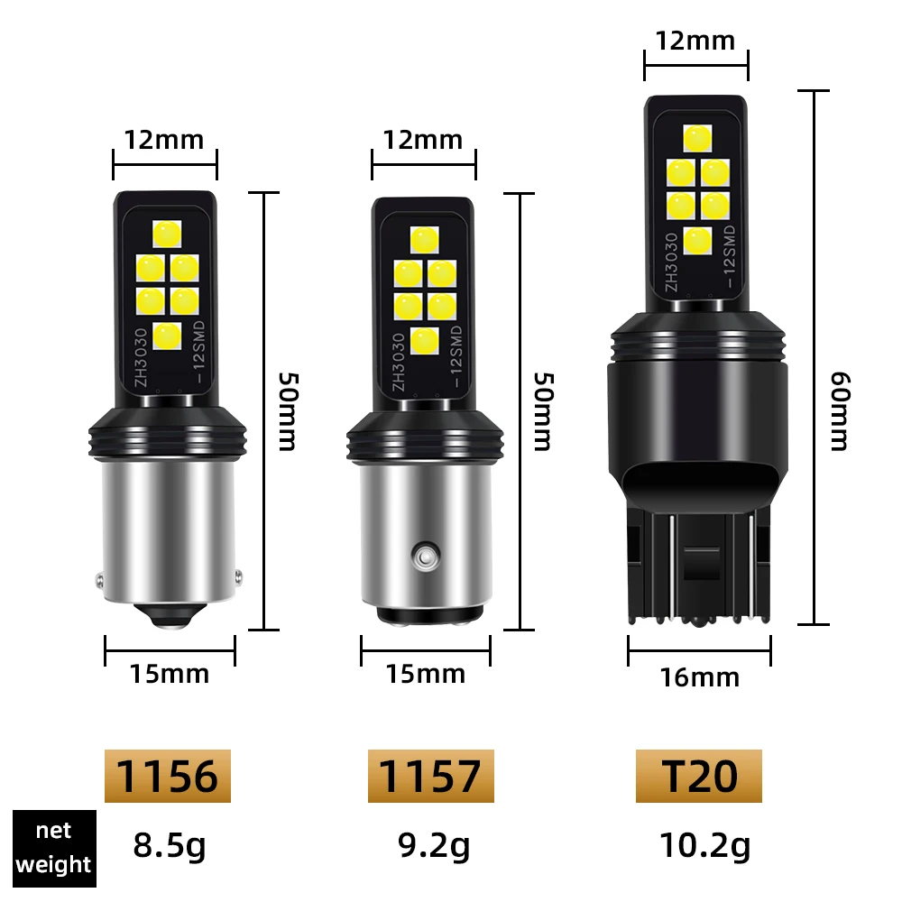 1156 BA15S 1157 BA15D T20 7440 7443 580 12SMD 3030 чипы автомобильные аксессуары светодиодный
