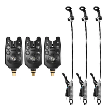 

3Pcs/Set Wireless Fishing Alarm Bell Carp Fishing Alerts Bite Alarm Pesca Indicator for Fishing Rod Tone Volume Sound Blue LED