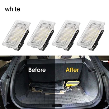 

4pcs LED Interior Welcome Light Bulbs For Tesla Model 3 Model S Model X Easy Plug Replacement Indoor 6LED Trunk Light