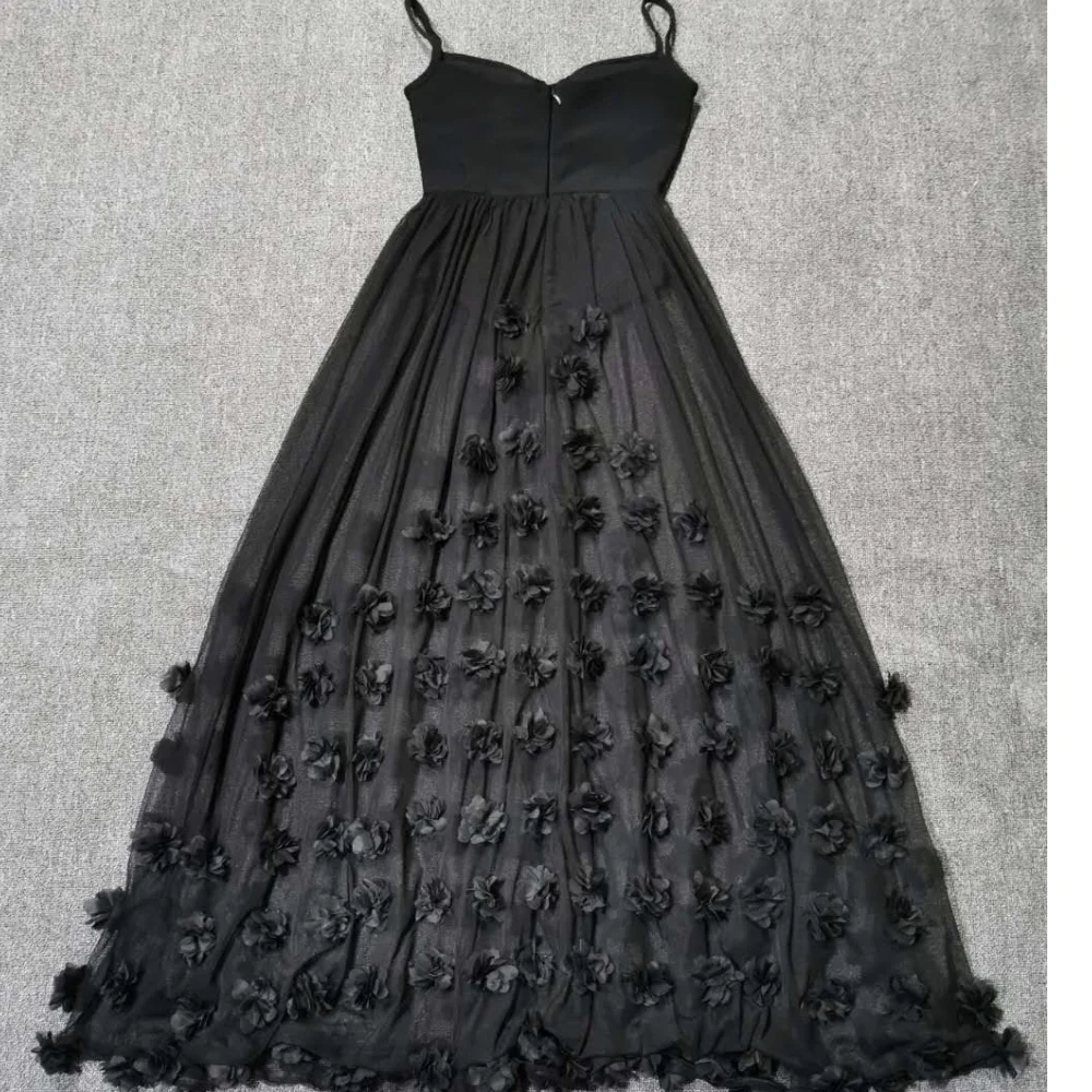 FABANDAGE SUMMER WOMEN BANDAGE DRESS APPLIQUES LACE SLEEVELESS SPAGHETTI STRAP MAXI LONG BODYCON CELEBRITY VESTIDOS DRESS