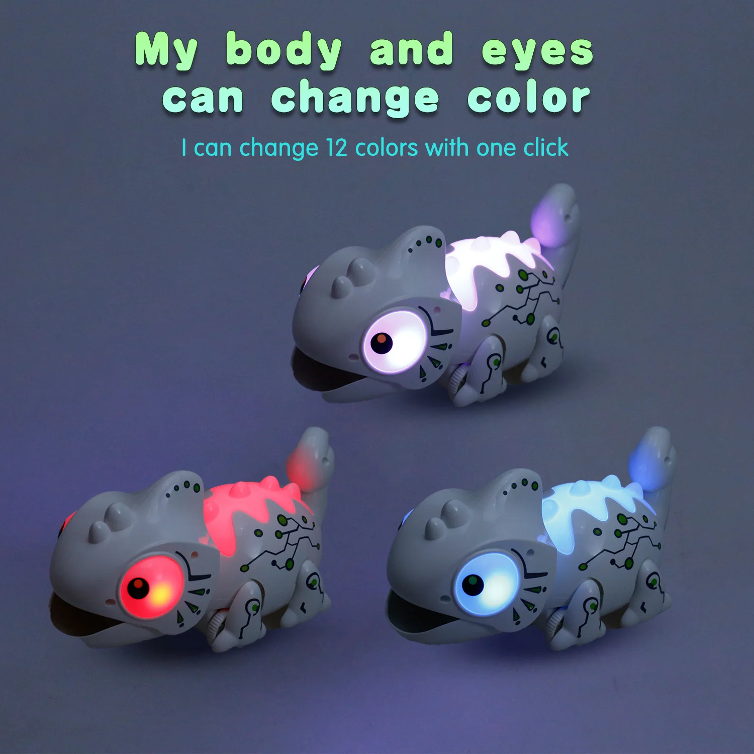 RC Chamäleon Spielzeug Mehrfarbige Lichter Ausziehbare Zunge Bug Catching H2M3 
