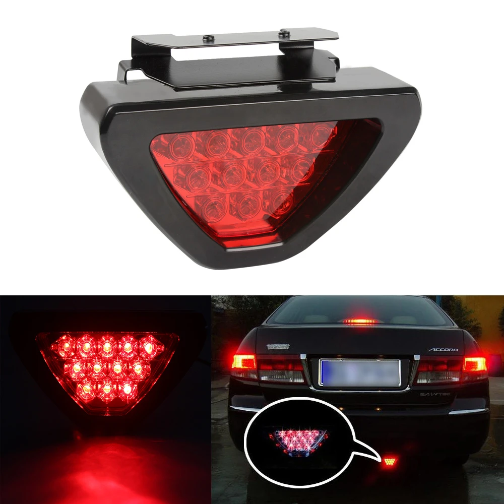 evenaar Gom helper Universele 12V Auto Remlicht F1 Stijl Rode Driehoek Auto Motorfiets Led  Achterlichten Licht Signaal Lamp Auto Accessoires|light airplane|lamp  lowlamp violet - AliExpress