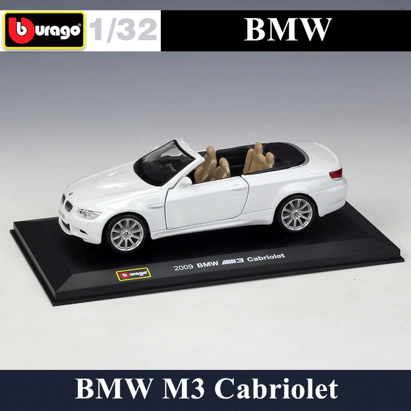 

Bburago 1:32 BMW M3 Cabriolet simulation alloy car model plexiglass dustproof display base package Collecting gifts