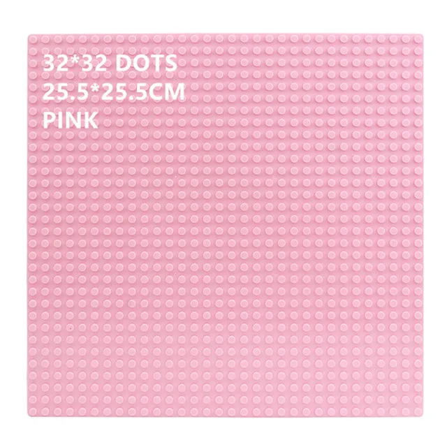 32*32 Dots Plastic Blocks Base Plates Pink Juguetes Compatible City Classic Toys Mini Building Bricks Baseplates for Kids 32x16 2