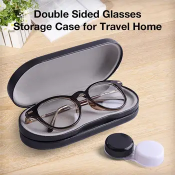 

1PC Glasses Case Portable Protector Eyewear Storage Container Case Double Sided Glasses Storage Case For Travel Home