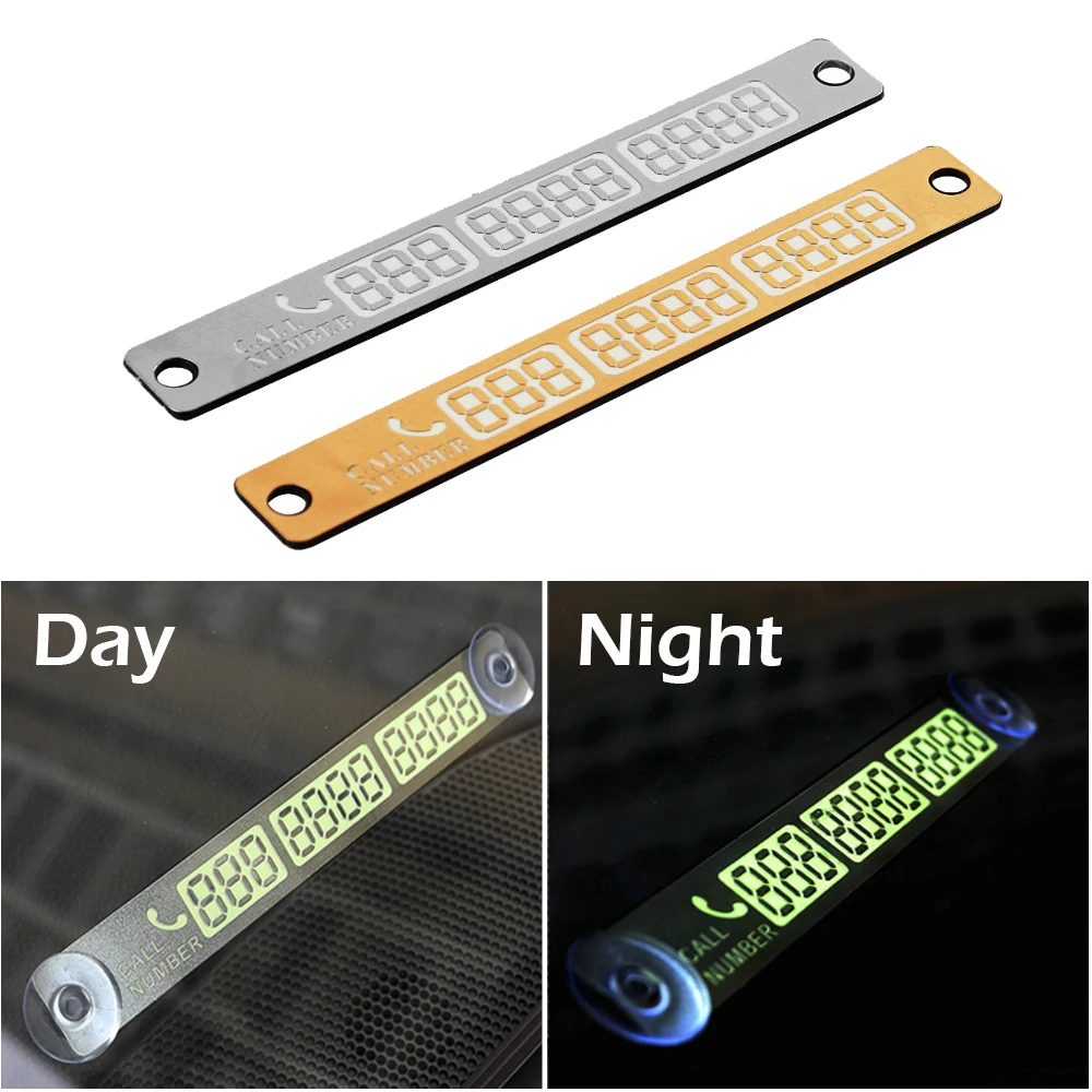 Car Luminous Temporary Parking Card With Suckers And Phone Number For LADA Sedan Largus Kalina Granta Vesta X-Ray XRay | Автомобили и