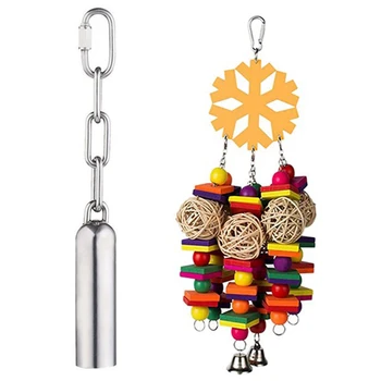 

Stainless Steel Bell Toy for Birds,Heavy Duty Bird Cage Toys with Bird Toys Parrot Toys Parrots Cage Chewing Toy