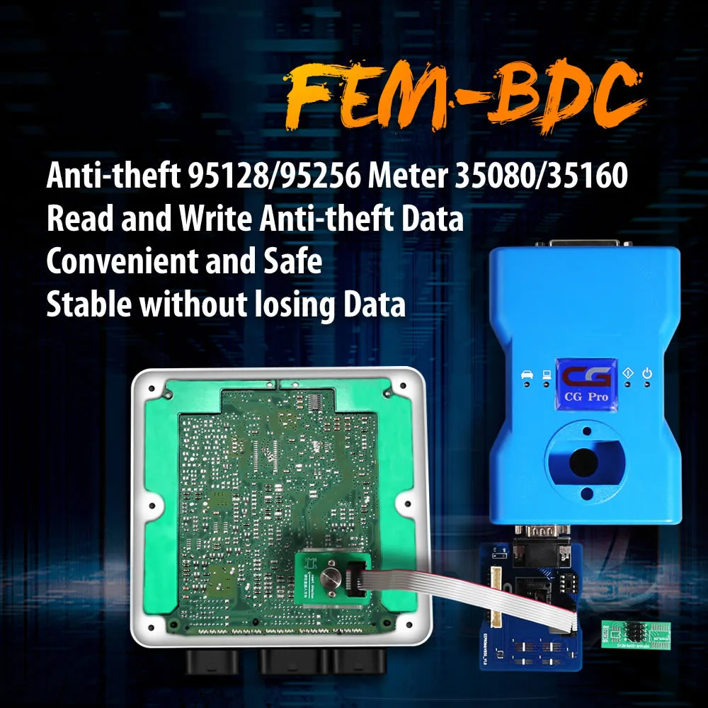 OEM FEM-BDC 95128/95256 чип IMMO считывания данных 8-контактный адаптер для IPROG, УПА, Orange5, VVDI Prog, CG Pro