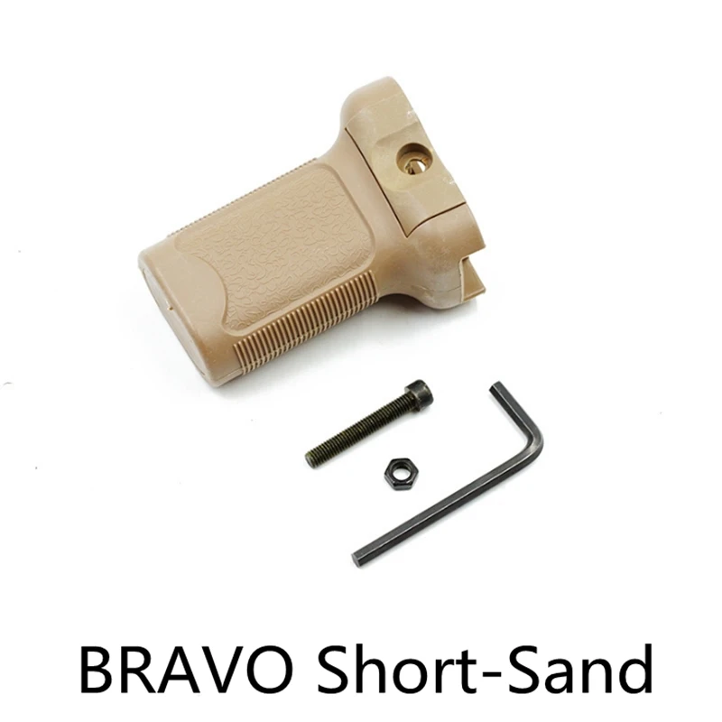 AEG Airsoft Air Guns Toy Tactical DIY Parts Nylon Front Grips RVG PTK TD AFG Paintball Accessories - Цвет: BRAVO Short-Sand