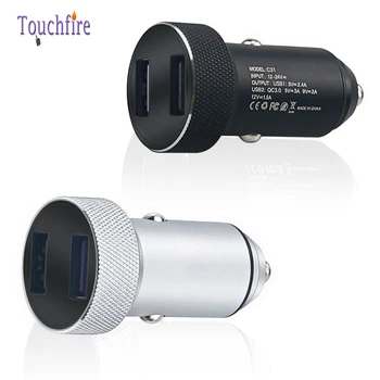 

10Pcs/Lot LCD Digital Display Dual 2 USB Car-Charger Universal QC3.0 2.4A LED Adapter for Phones Tablet PC Wholesale