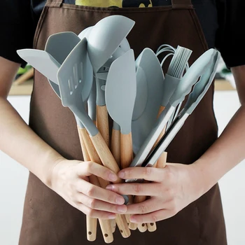 

ONEUP Silicone Multifunction Kitchen Tool Set Non-Stick Cooking Tools kitchen Accessories Food Grade Heat Resistant Kitchenware