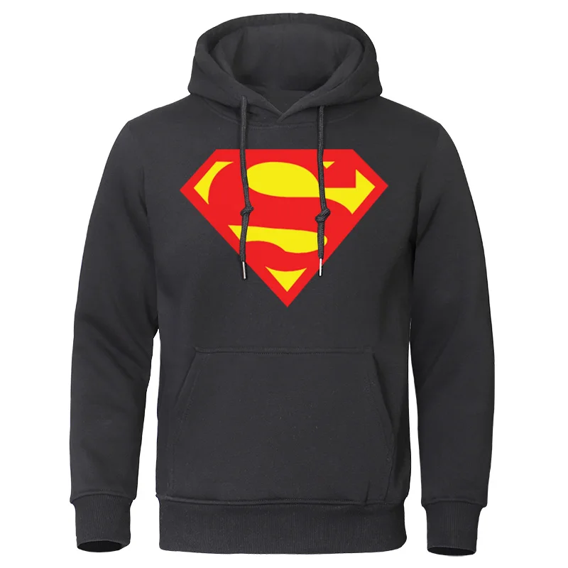 2019 Autumn Winter Men's Hoodies Superman Sweatshirts Quality Streetwear Male Pullovers Hot sale Cotton Tops Casual Man Clothing