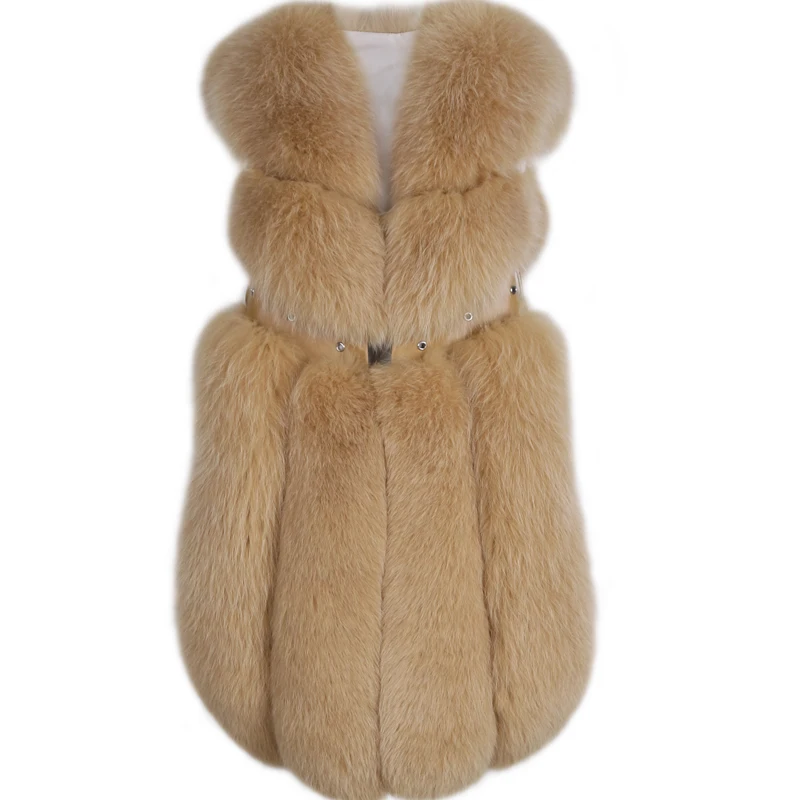 

natural women real ladies fox gilet new fur vest