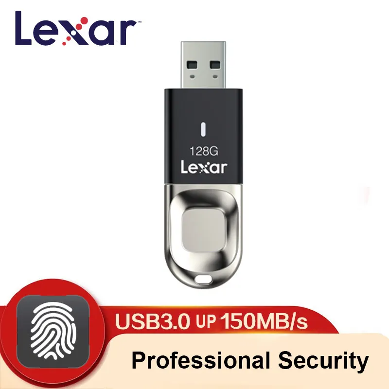 Lexar Профессиональный USB флэш-накопитель с отпечатком пальца 256 ГБ 128 Гб 64 ГБ 32 ГБ зашифрованный DJ-накопитель F35 Оригинальная карта памяти для ноутбука