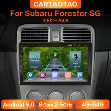 4g + 64g dsp android 9.0 rádio do carro gps rds reprodutor multimídia para subaru forester 2002 2003-2008 2din android reprodutor de carro sem dvd