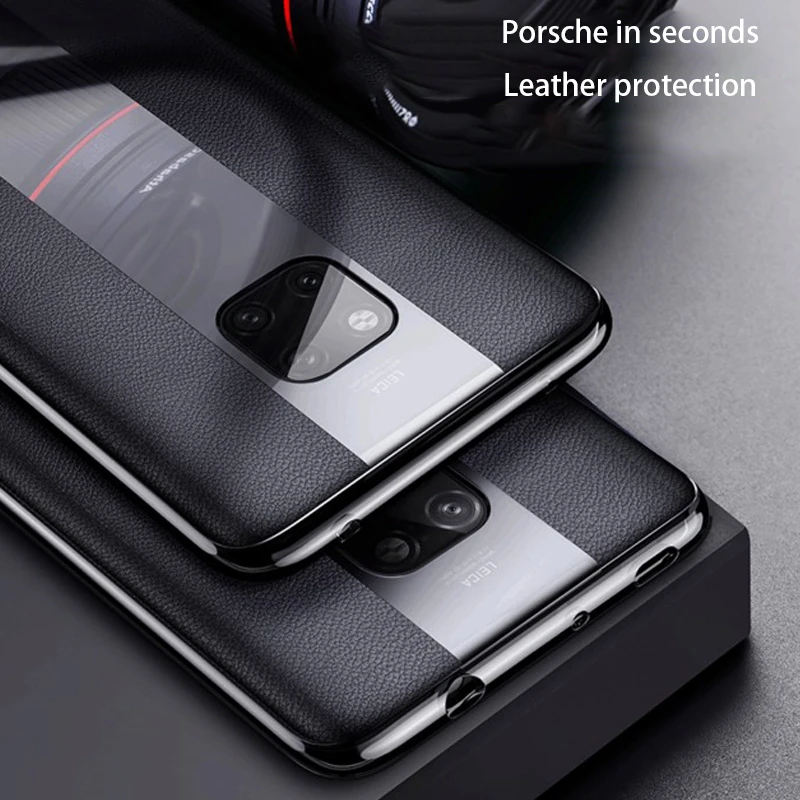 Чехол для Huawei Mate 30 10 Pro чехол с дизайном Porsche из кожи и силикона мягкий ТПУ Mate10 20 20X