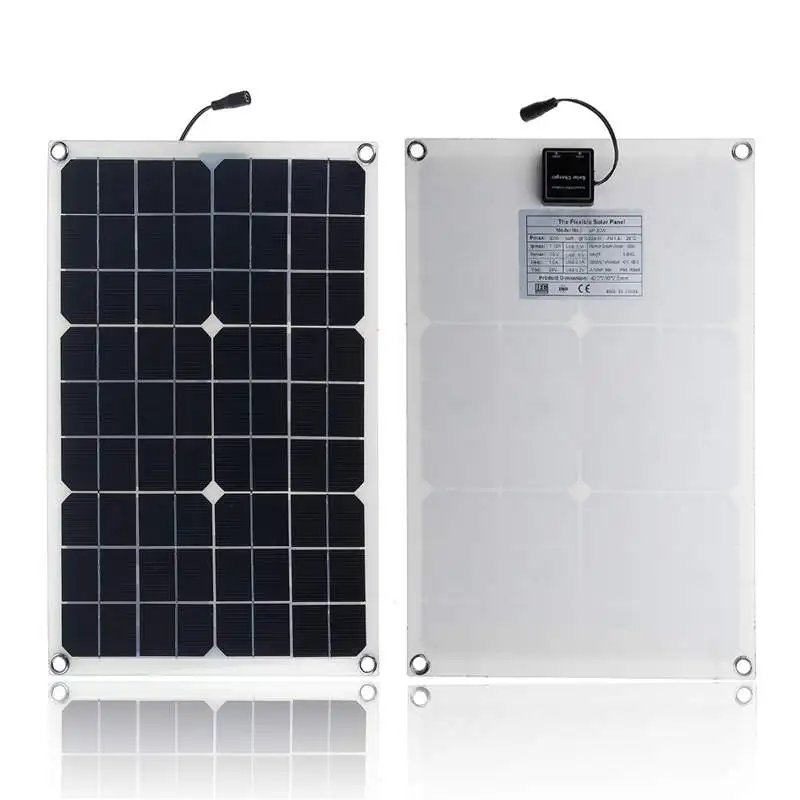 42X28 см Панели солнечные 20W 12 W/5 V двойной USB монокристаллический солнечный элемент с автомобильным Зарядное устройство для кемпинга на открытом воздухе аварийное освещение