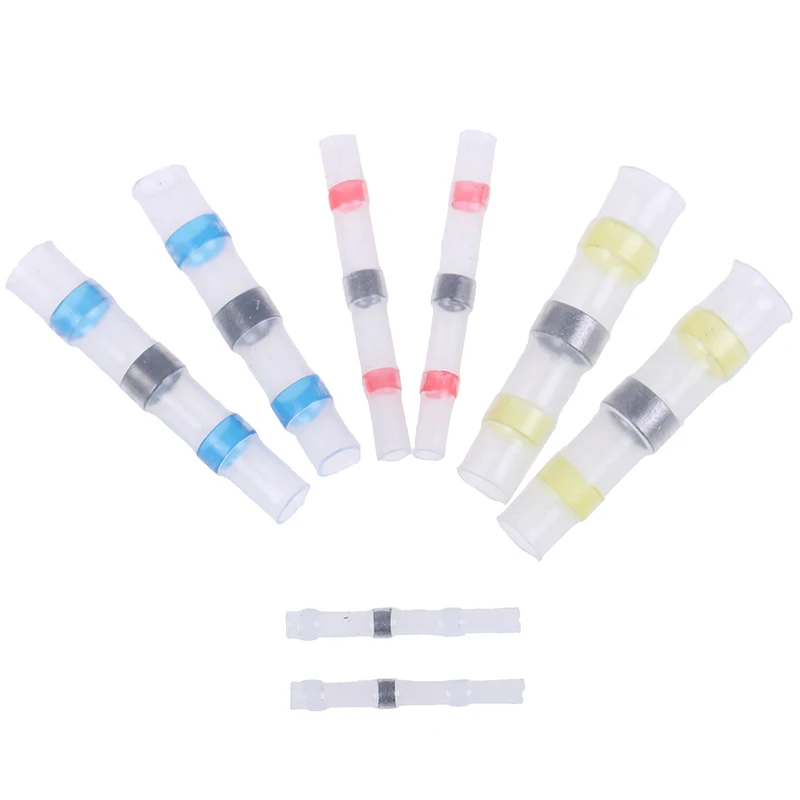 10PCS SST-S11 S21 S31 S41 Heat Shrink Butt Wire Connectors Waterproof Tinned Copper Solder Seal Terminals insulation Kit Set