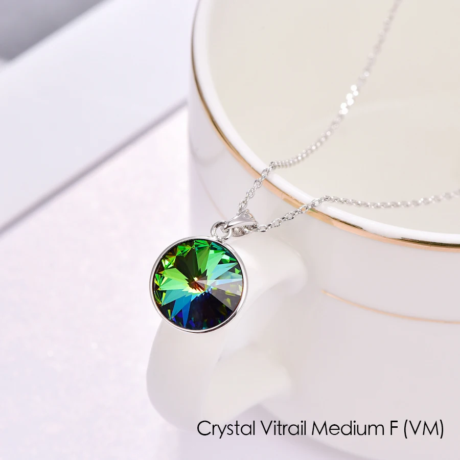 Ожерелье с кристаллами Swarovski, новая мода, круглый камень Bella RIVOLI, ожерелье с кулоном для женщин, элегантные вечерние ювелирные изделия на свадьбу