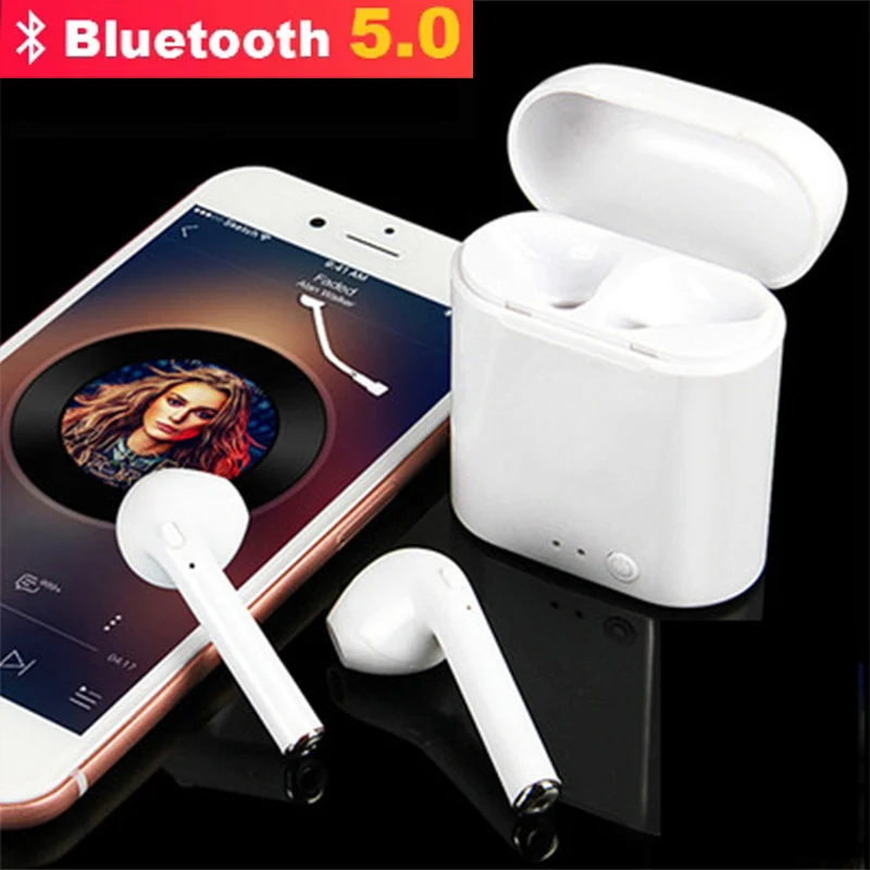 

I7s TWS Bluetooth Earphone Stereo Earbud Bluetooth Headset with Charging Pod Wireless Headsets for All Smart Phone
