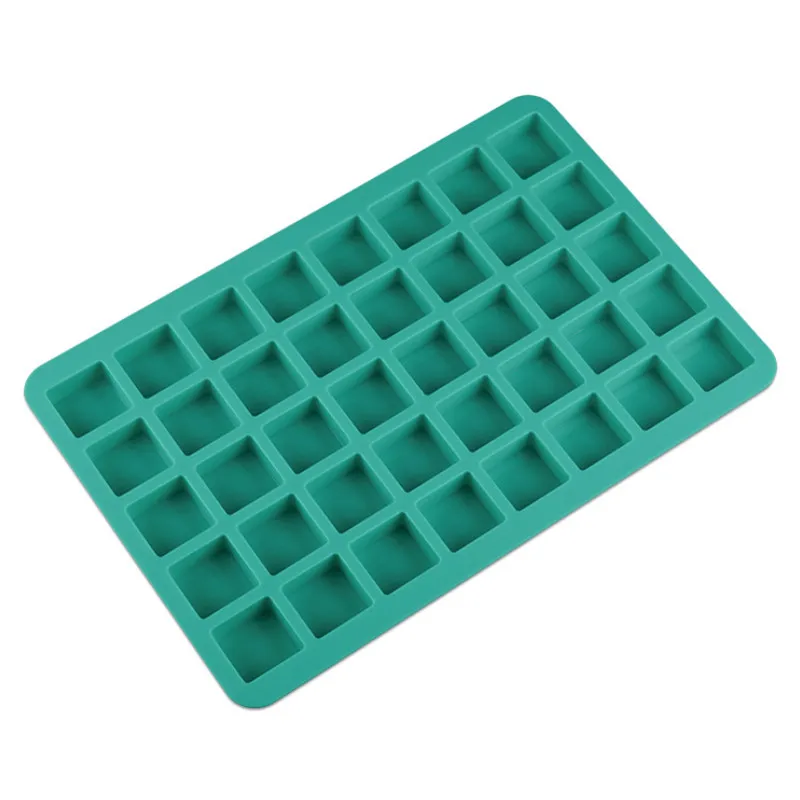 Silicone 40 Holes Mini Square Shape Cube Mold For Ice Cake Tray Cubes Candy Chocolate Pudding Jelly Party Bar Whisky Tools