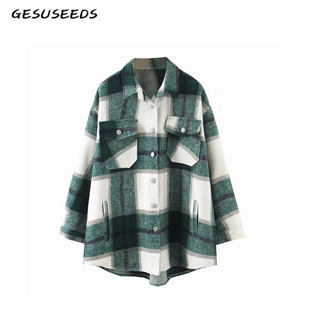 Checkered oversized jacket Clearance
