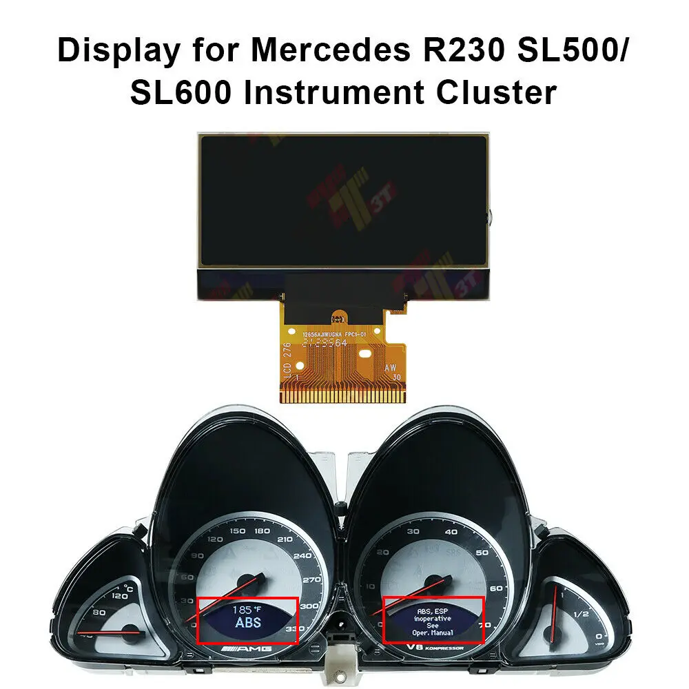 

Instrument LCD Display for Mercedes R230 SL500/SL600 Instrument Cluster Speedometer