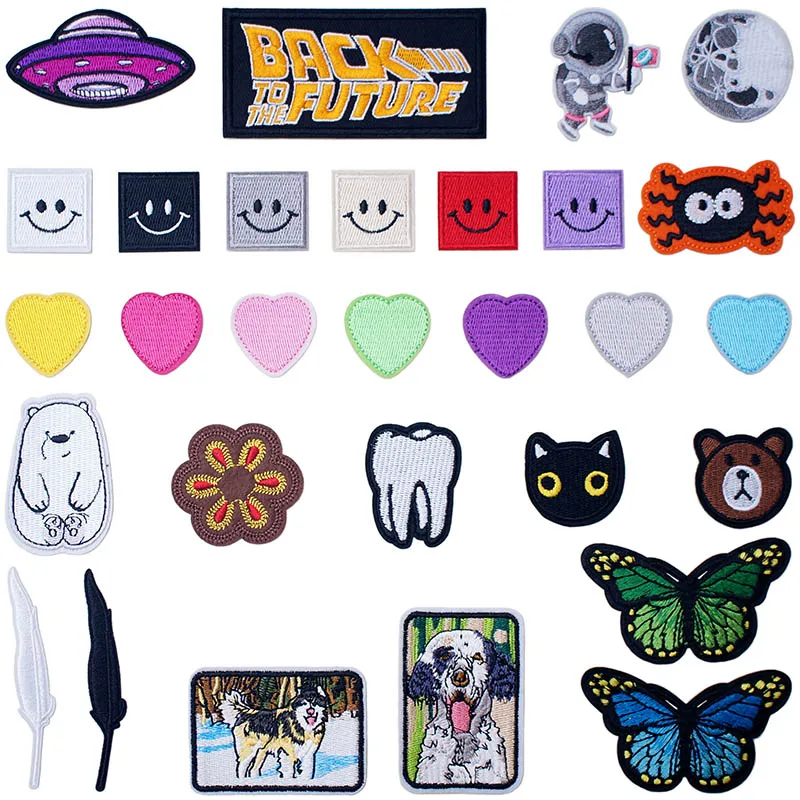 썰매 개 다채로운 귀여운 아이언 패치 배지 재봉 의류 정장 코트 재킷 티셔츠 바지 장식 의류 