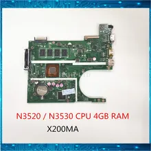 Оригинальная материнская плата для ноутбука Asus X200MA X200M F200M mainboar с процессором N3520 или N3530 4 Гб оперативной памяти полностью протестирована