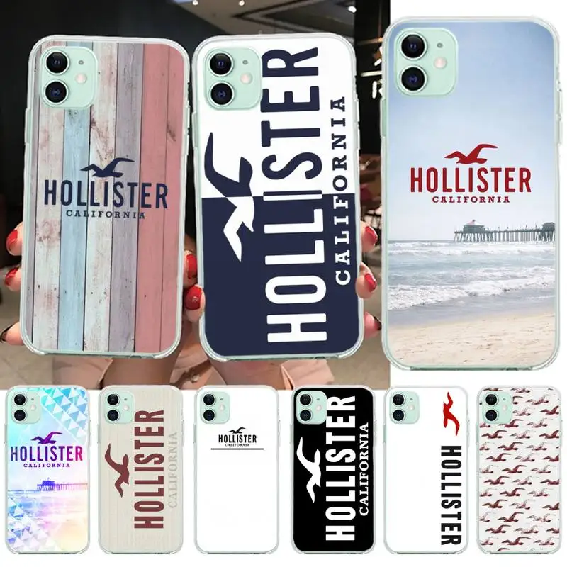 Модная брендовая одежда чехол для телефона HOLLISTER iphone 12 pro max 11 XS MAX 8 7 6 6S Plus X 5S SE 2020 XR |