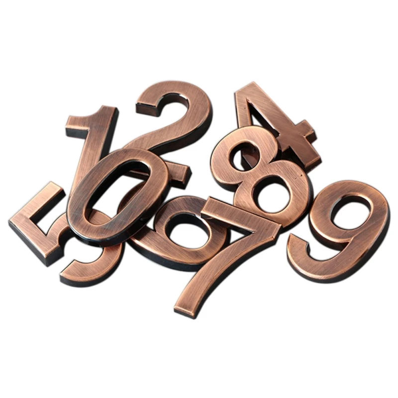

Bronze Number Modern Plaque Number House Hotel Door Address Digits Sticker Plate Sign 0-8