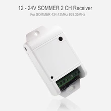 Fernbedienung Garage SOMMER Empfänger 2 CH 12/24V AC DC SOMMER Fernbedienung Empfänger SOMMER Rolling Code Empfänger