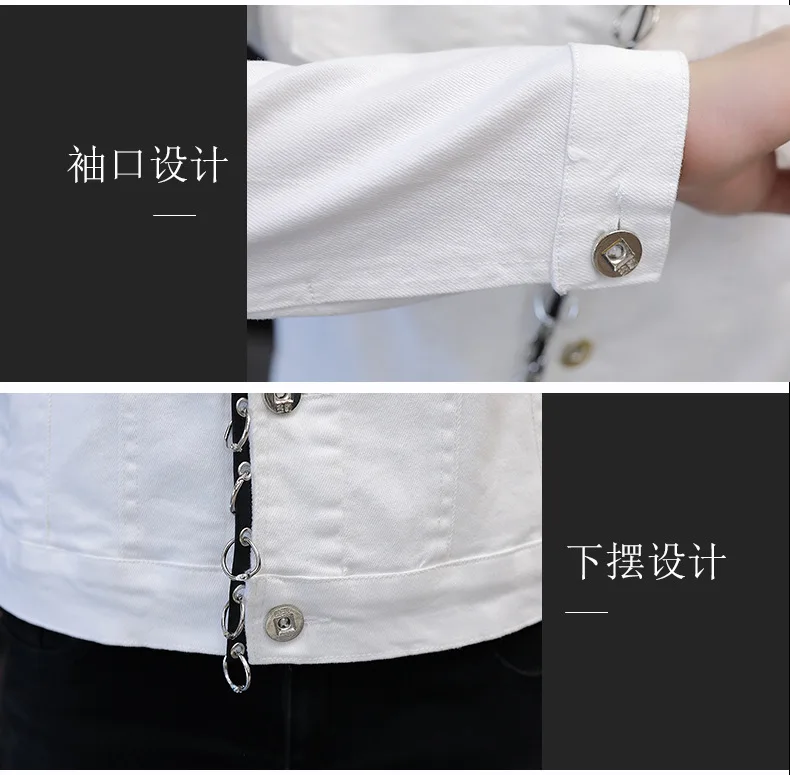 Jeans Coat Men's Spring And Autumn New Style Denim Jacket Male STUDENT'S Korean-style Slim Fit Handsome Teenager with Holes Gown