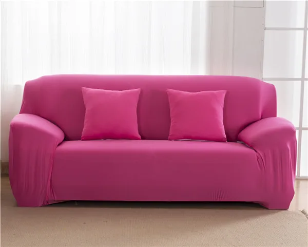 Modern Solid Color Elastic Sofa Cover Polyester Corner Sofa Couch Slipcover Chair Protector Living Room 1/2/3/4 Seater