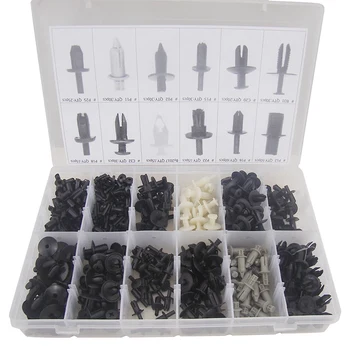 

350 PCS Plastic Universal Auto Car Vehicle Push Retainer Pin Rivet Trim Clip Kit 12 Different Size Bumper for Bmw E30 Peugeot