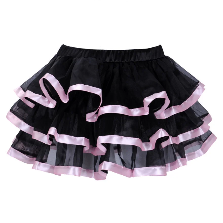 Women Multilayer Sexy Striped Mini Pleated Skirt Showgirl Party