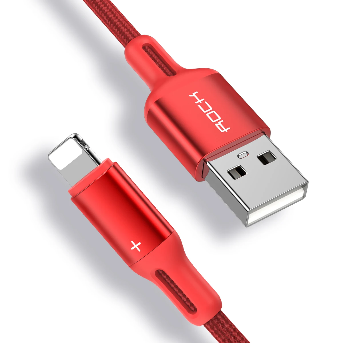 ROCK кабель для iPhone 11 Pro Max Xs Xr X 8 7 6 Plus 6s 5 s Plus ipad быстрое зарядное устройство USB кабели зарядный шнур для мобильного телефона - Цвет: red