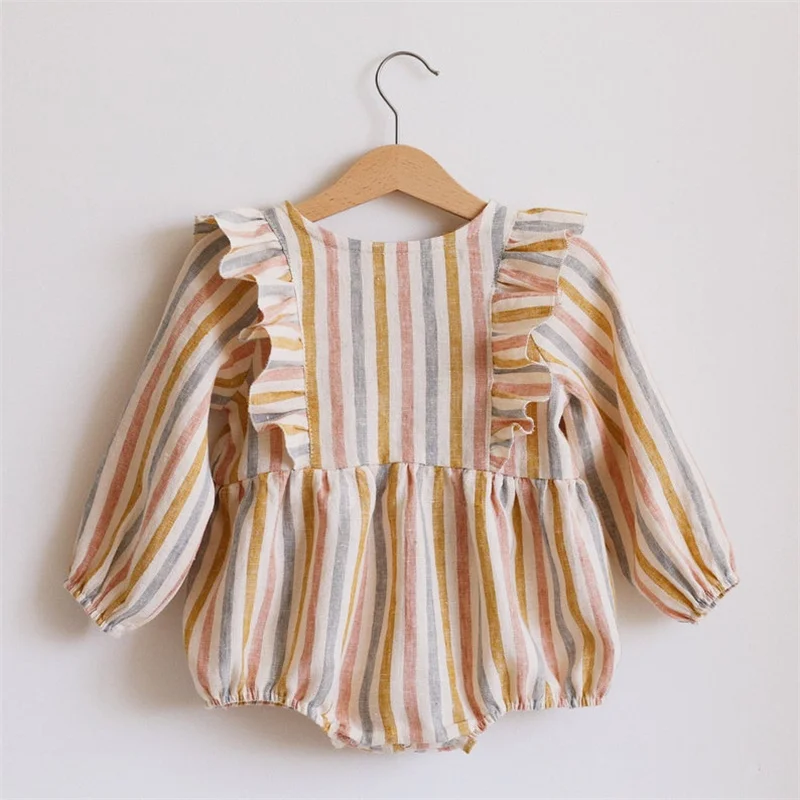 cool baby bodysuits	 Baby Girl Rompers Long Sleeve Romper Jumpsuits Summer One-piece New Fashion 100% Organic Cotton Newborn Baby Girl Clothes 0-24M Baby Bodysuits for girl  Baby Rompers