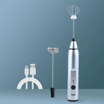 

New Electric USB Charging Egg Beater Handheld Milk Coffee Frother Drink Mixer Uk