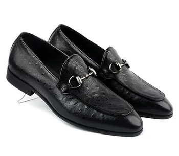 

Luxury Slip-On Dress Men Shoes British Trendy Business Casual Leather Shoes Men's Wedding High Quality Cow Leather Shoes 37-46